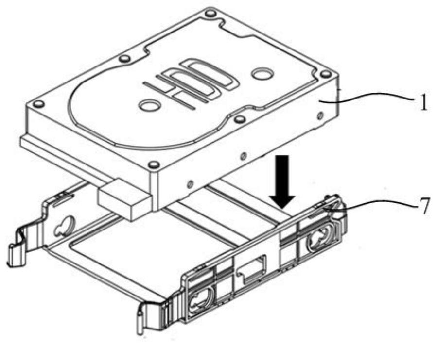 Hard disk fixing device and host