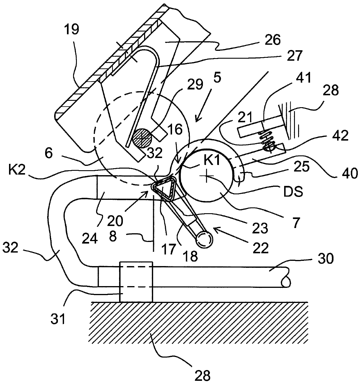 Drawing frame for spinning machine, and compaction device