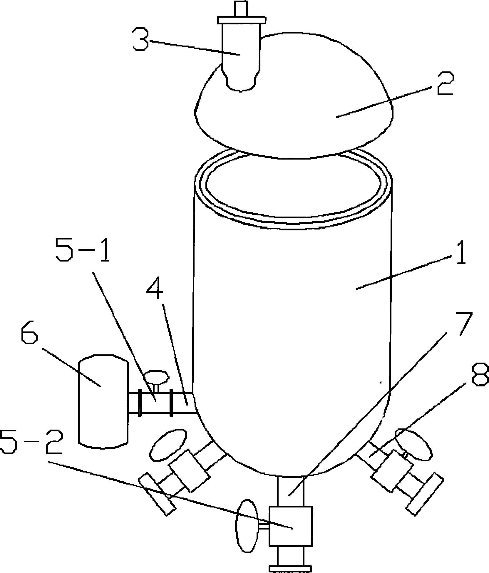 Double-layer double-safety autoclave with discharge pipe orifices
