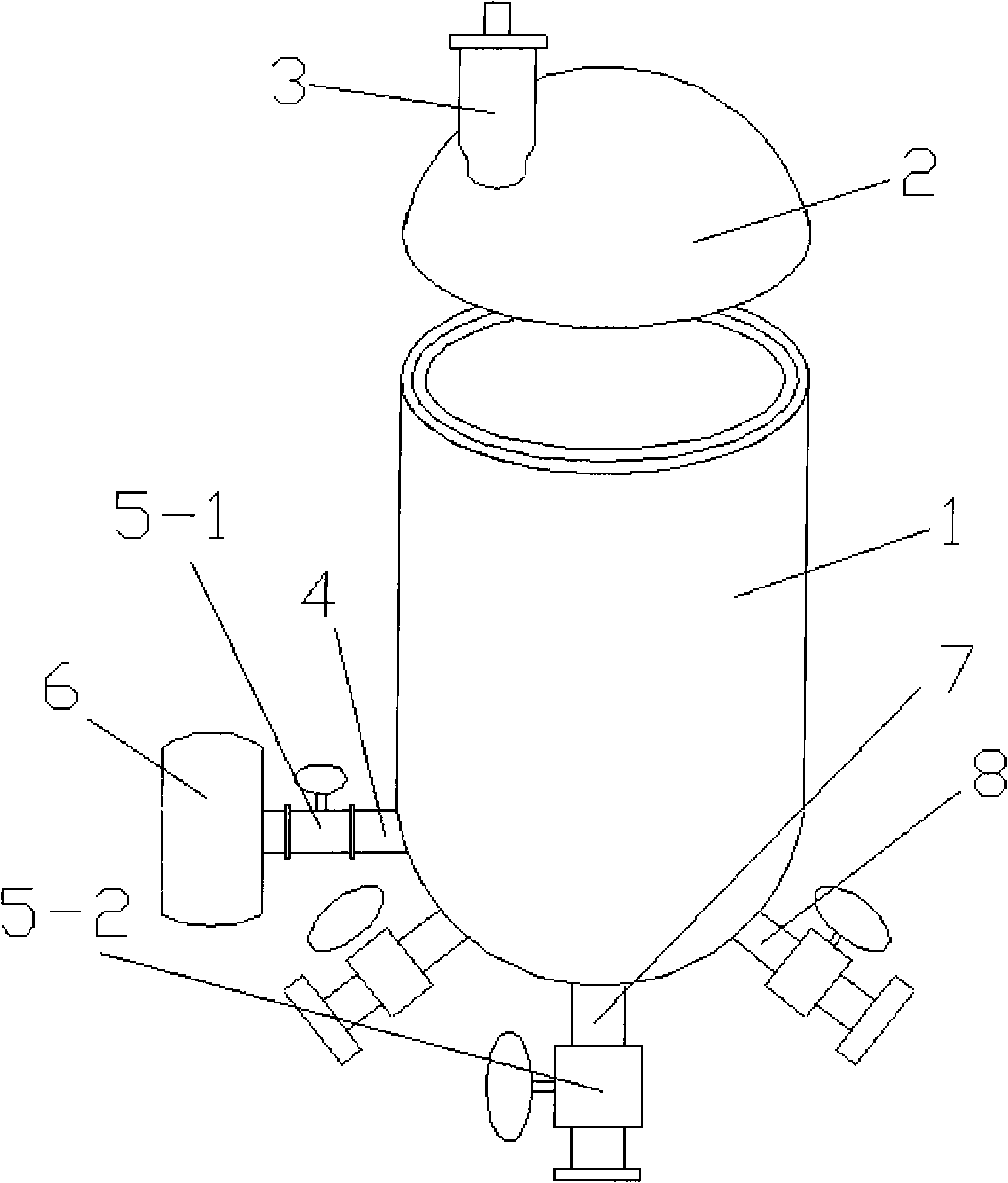 Double-layer double-safety autoclave with discharge pipe orifices