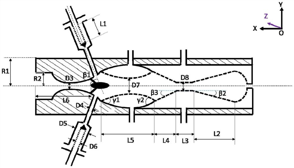 A Throat Nozzle Combined with Bubble Crushing and Target Impact