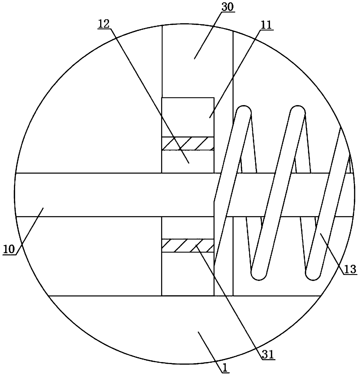 Rocking bar structure for adjusting jaw crusher