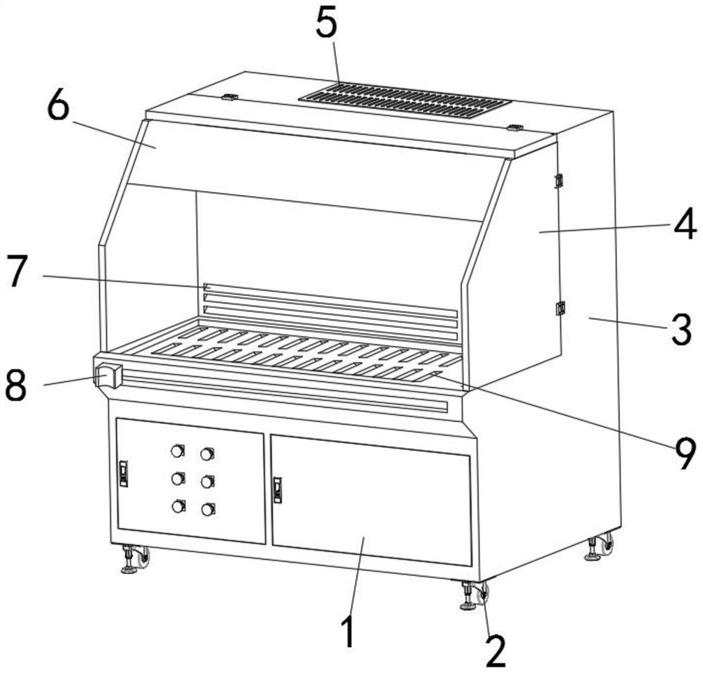 Residue recycling device for plastic product polishing and work method thereof