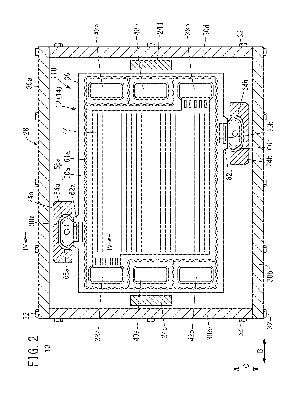 Fuel cell separator member and fuel cell stack