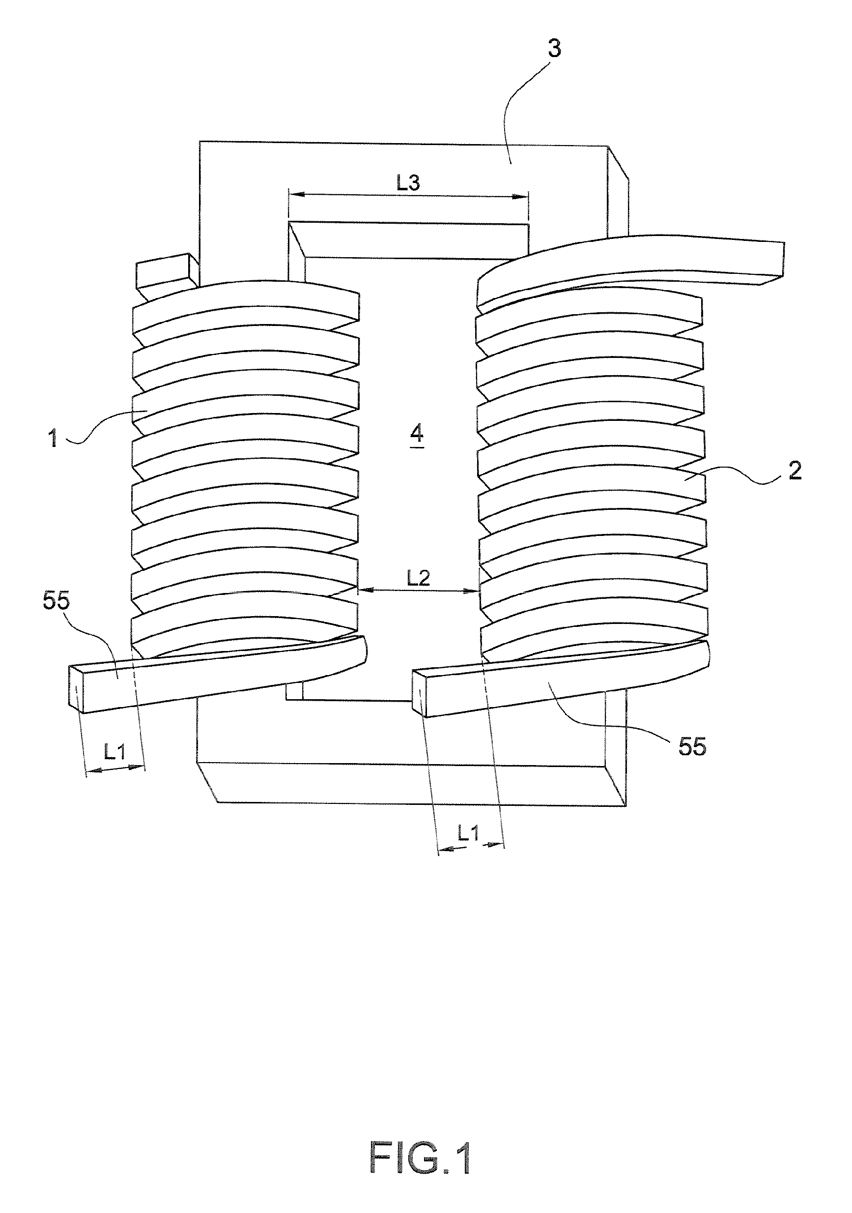 Device and method for winding a coil of rigid wire around a ring core