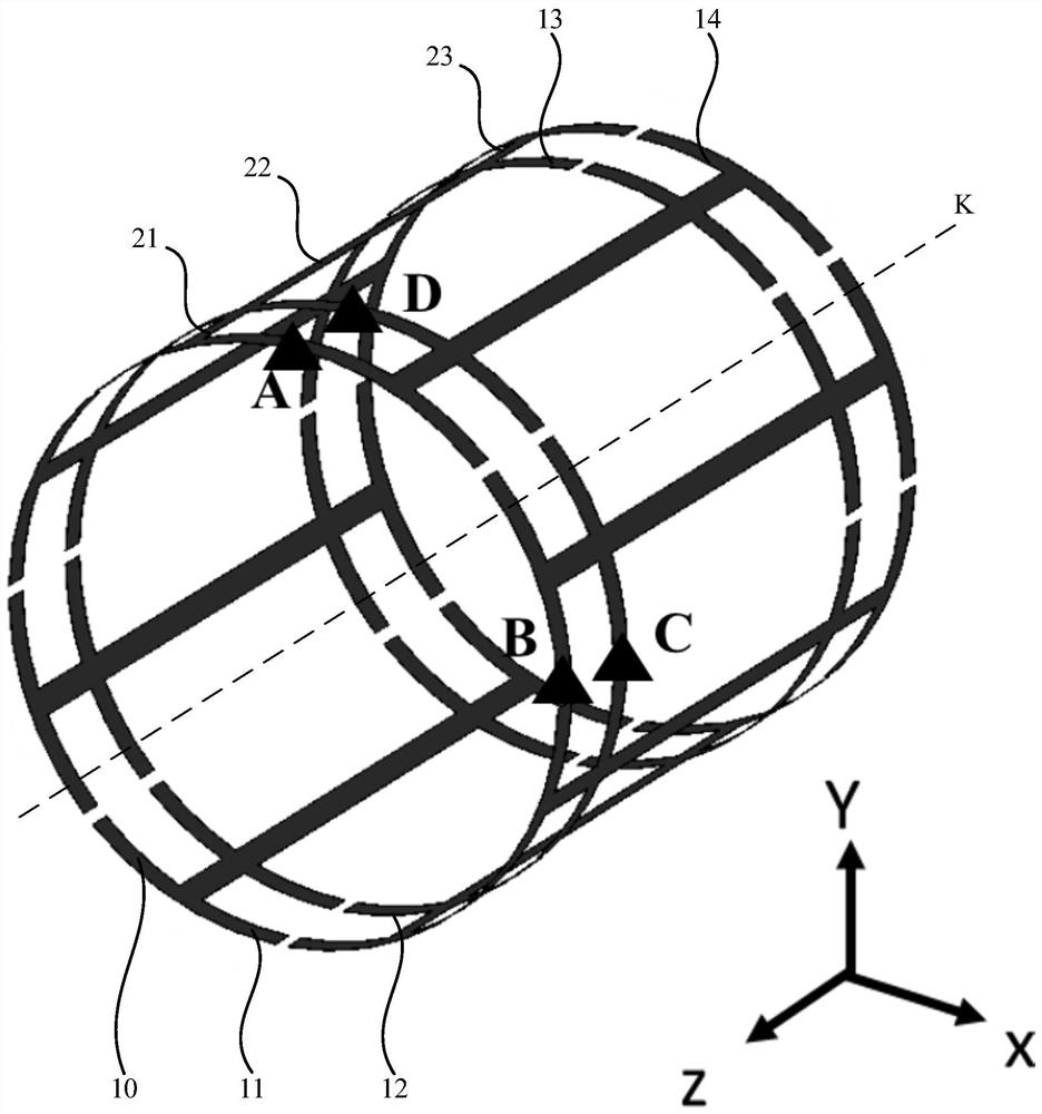 Four-end-ring birdcage radio frequency coil system supporting three-nuclide imaging