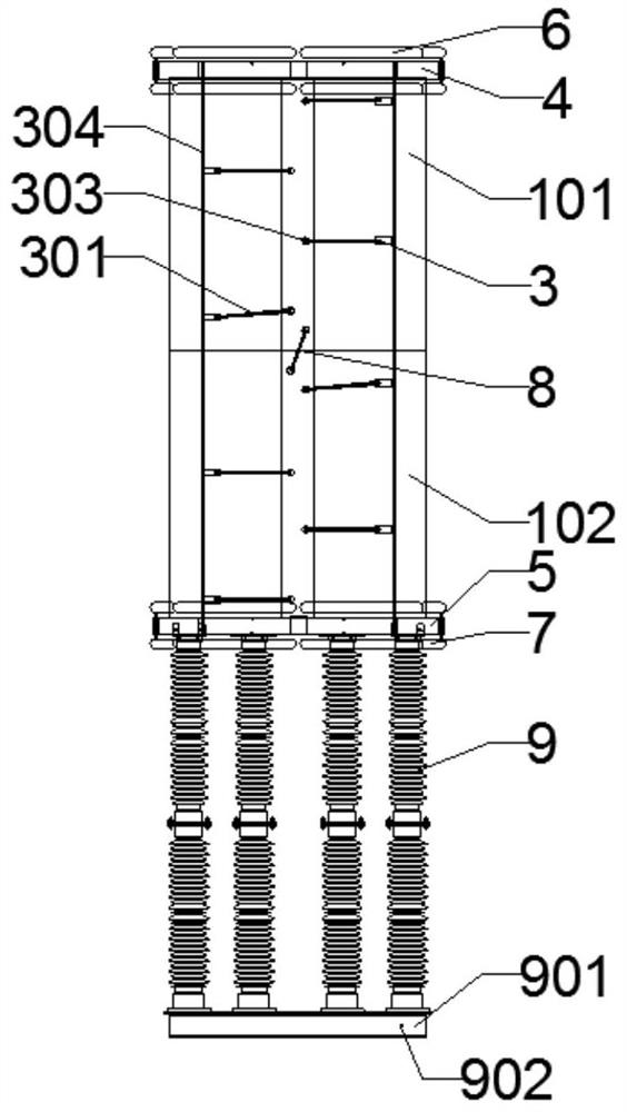 Ultrahigh-voltage air-core reactor