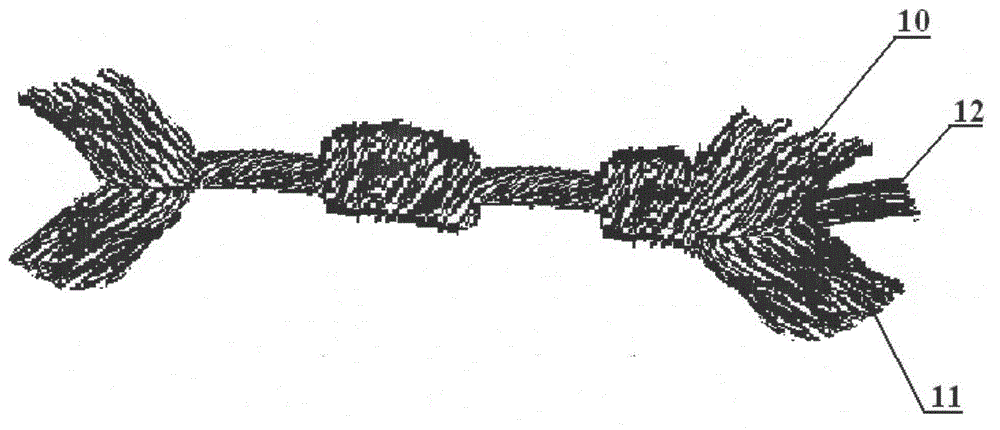 A kind of two-color slub composite yarn and its preparation method