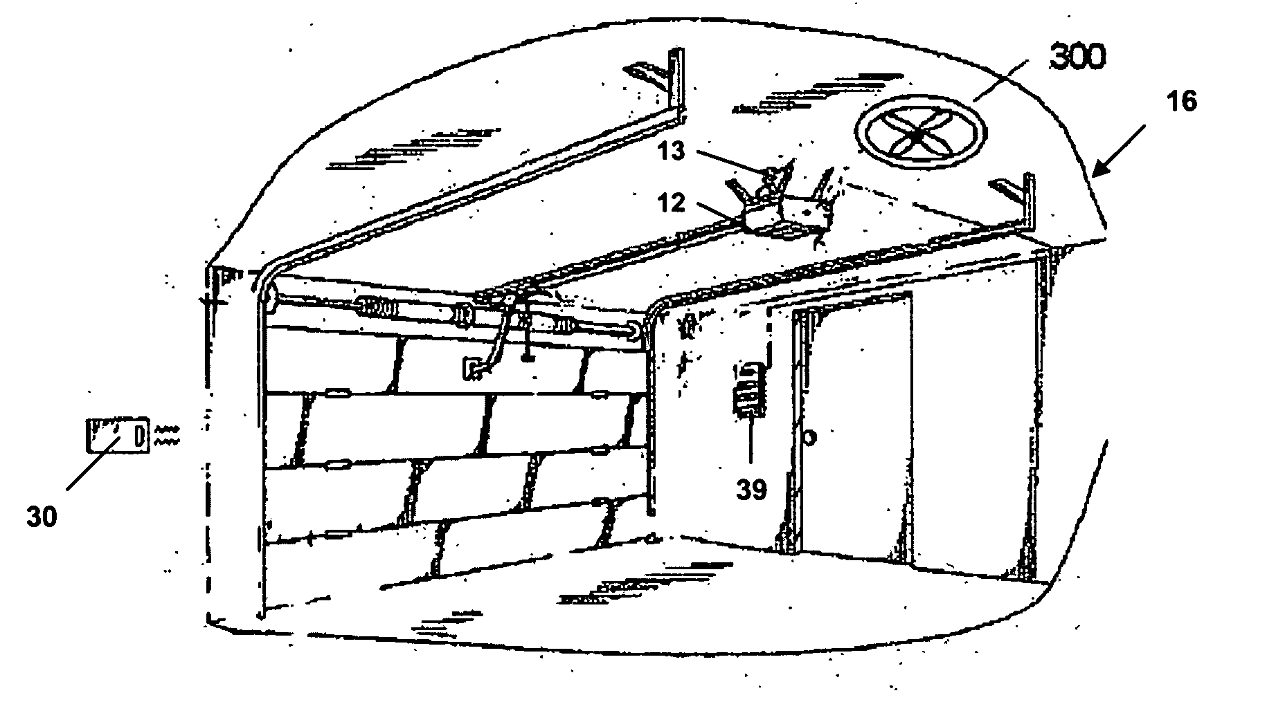 Ventilation system for a garage