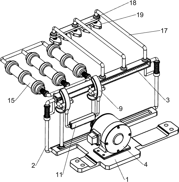 A pediatric abdominal massage rehabilitation device