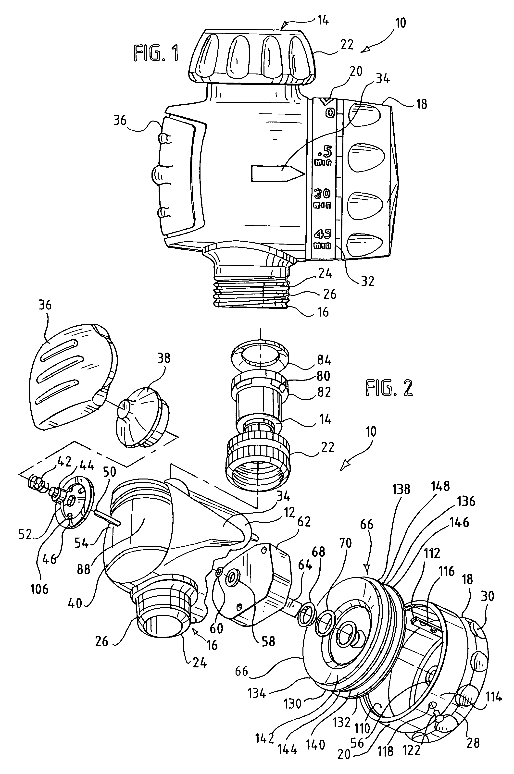 Mechanical in line timer valve