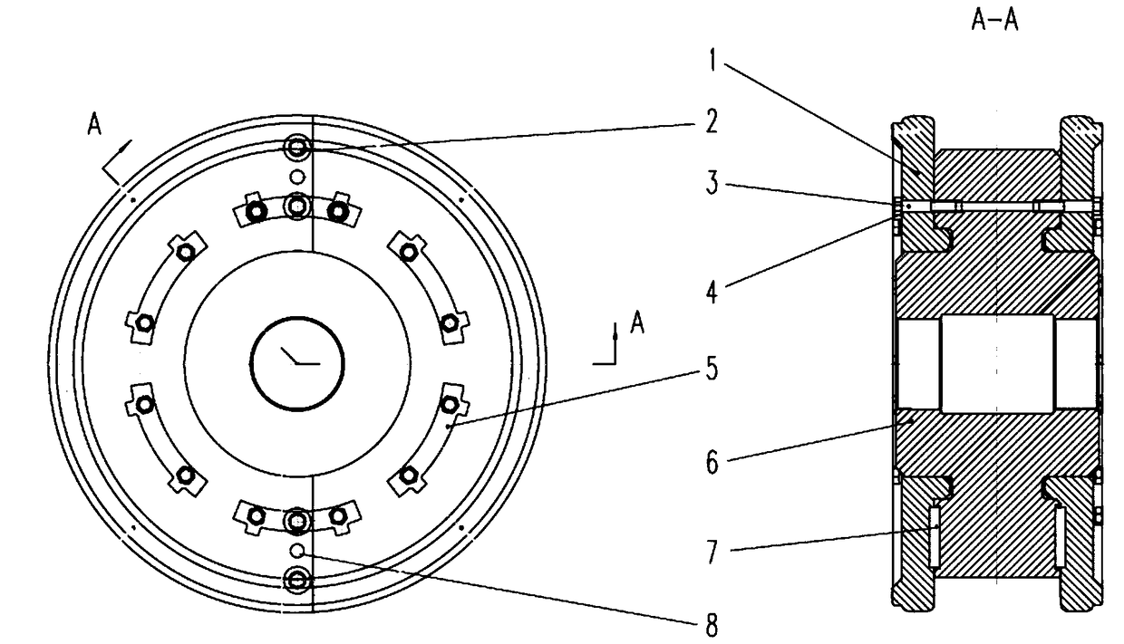 A combined track wheel and cooling device