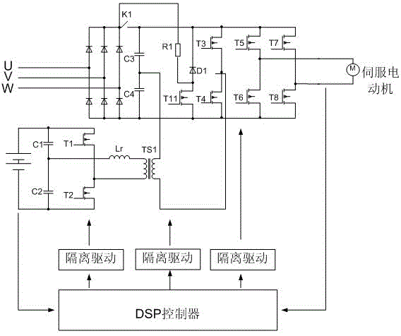 Motor servo controller and control method thereof