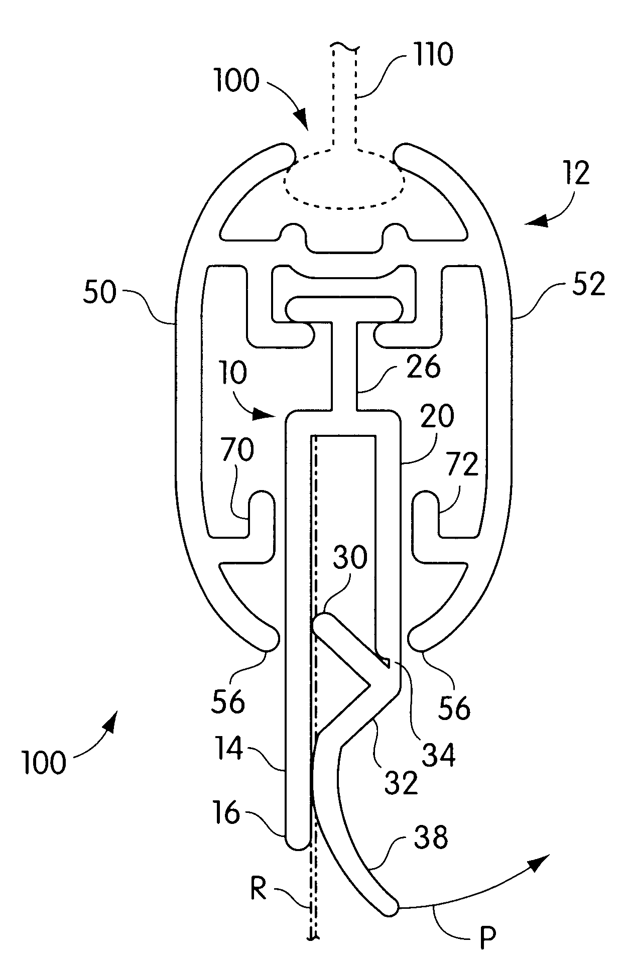 Elongated shell and internal gripper assembly