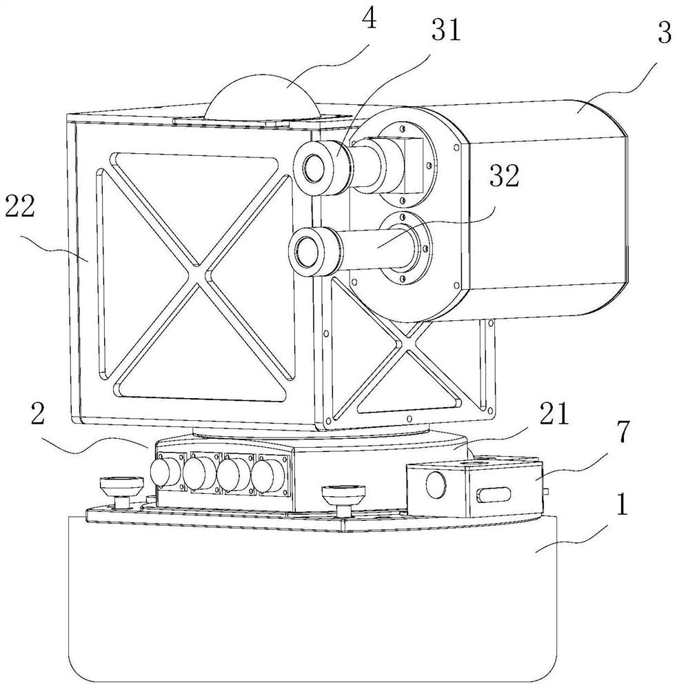 Solar photometer based on mobile unstable platform