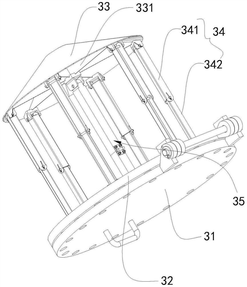 Discharging control device for particle materials in chemical reaction tower