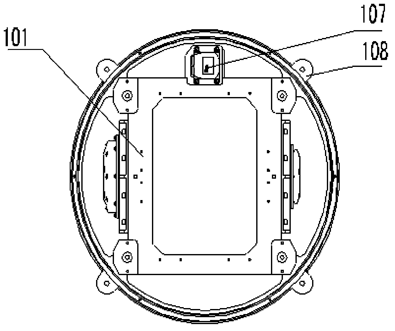 Triaxial orthographic nacelle of unmanned aerial vehicle