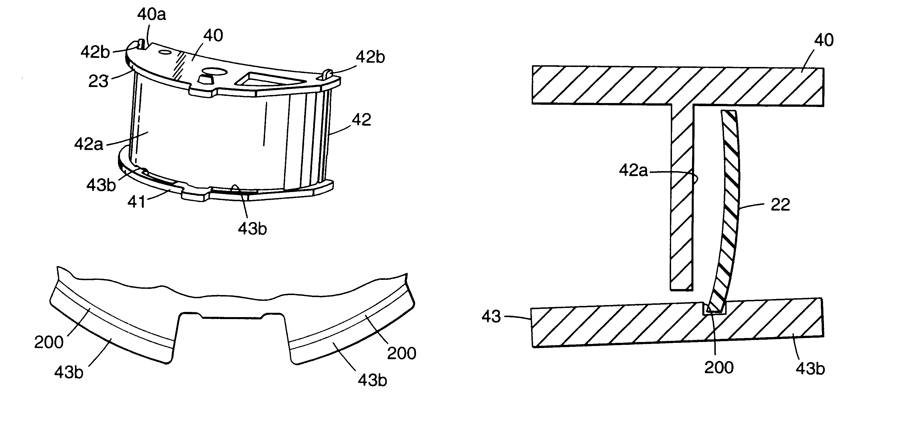 Data storage tape cartridge with guide having wear pattern