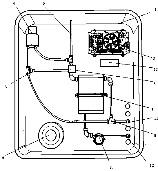 Water electrolyzing machine with functions of automatic internal cleaning and automatic aged water drainage and working method thereof