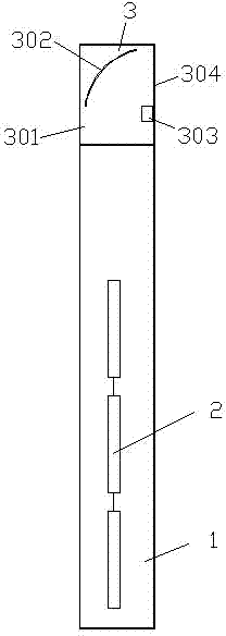 LED landscape lamp capable of achieving lateral suspension imaging