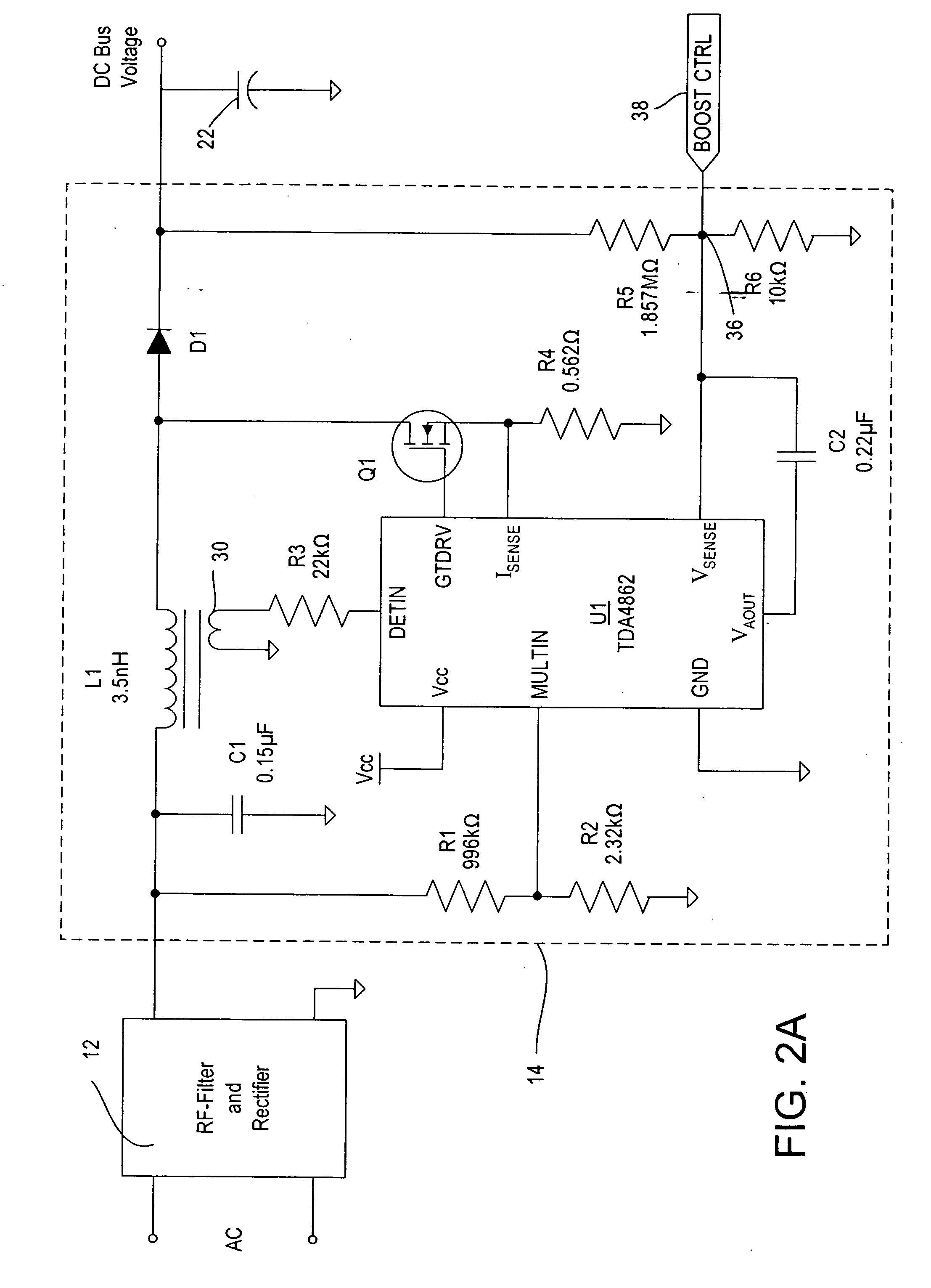 Lighting ballast having boost converter with on/off control and method of ballast operation