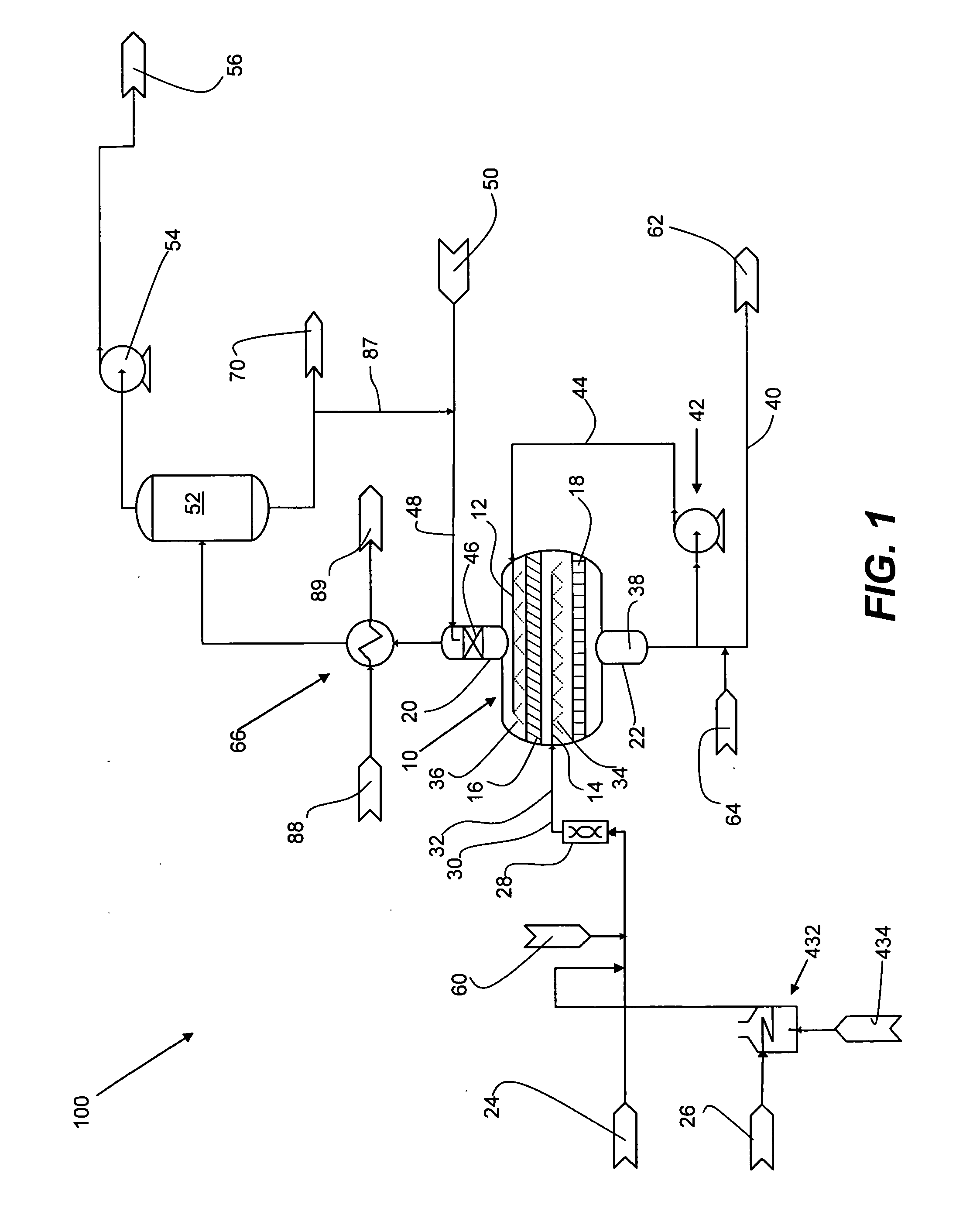 Process and apparatus for removal of oxygen from seawater