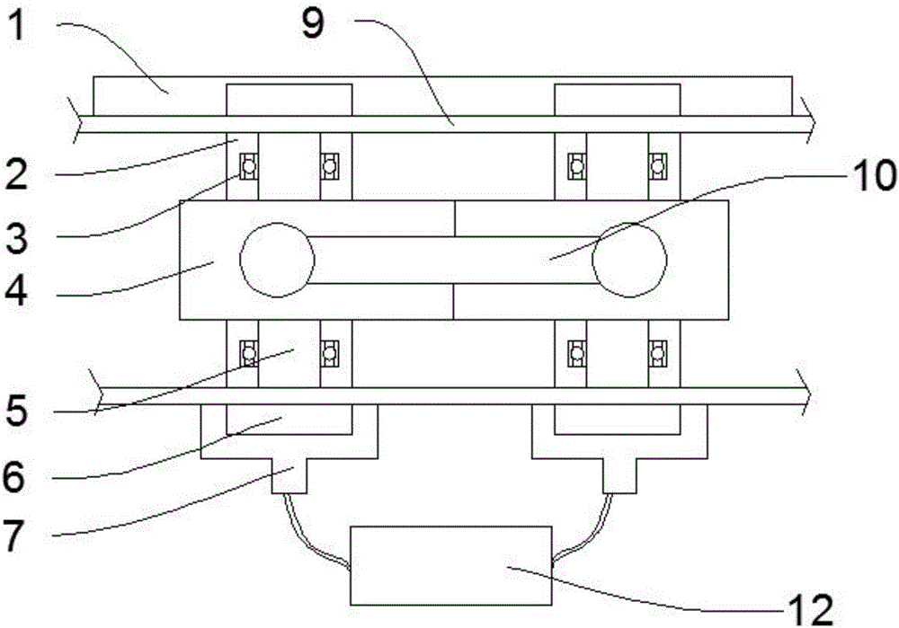 Moving conveying device of automobile production line