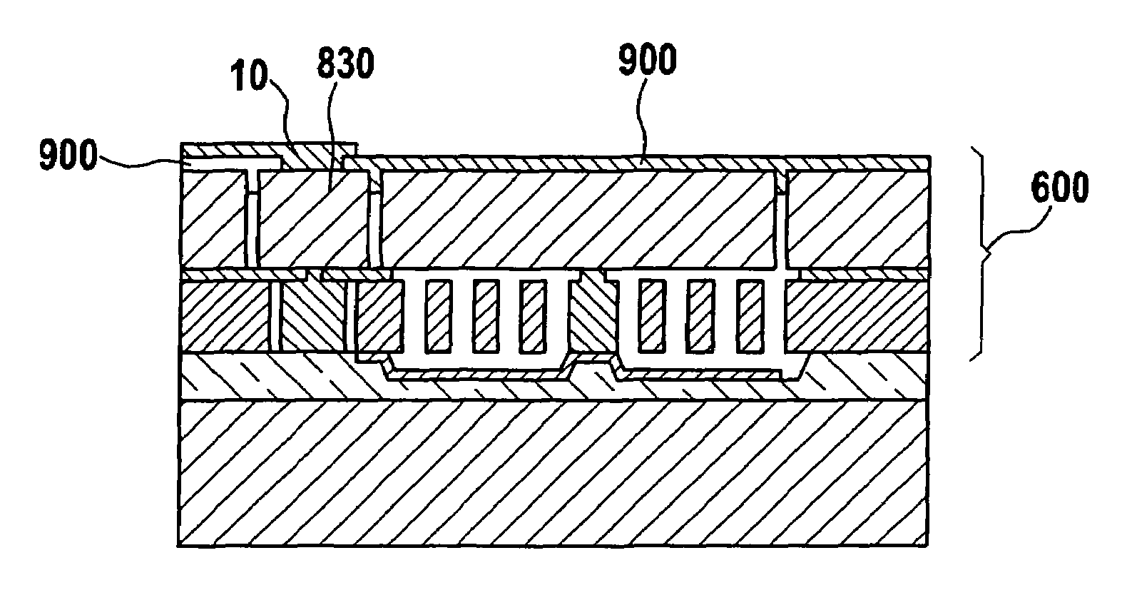 Micromechanical component having multiple caverns, and manufacturing method