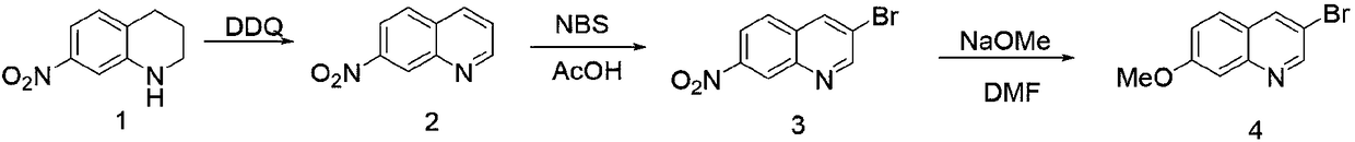 Synthetic method of 3-bromo-7-methoxyl quinoline