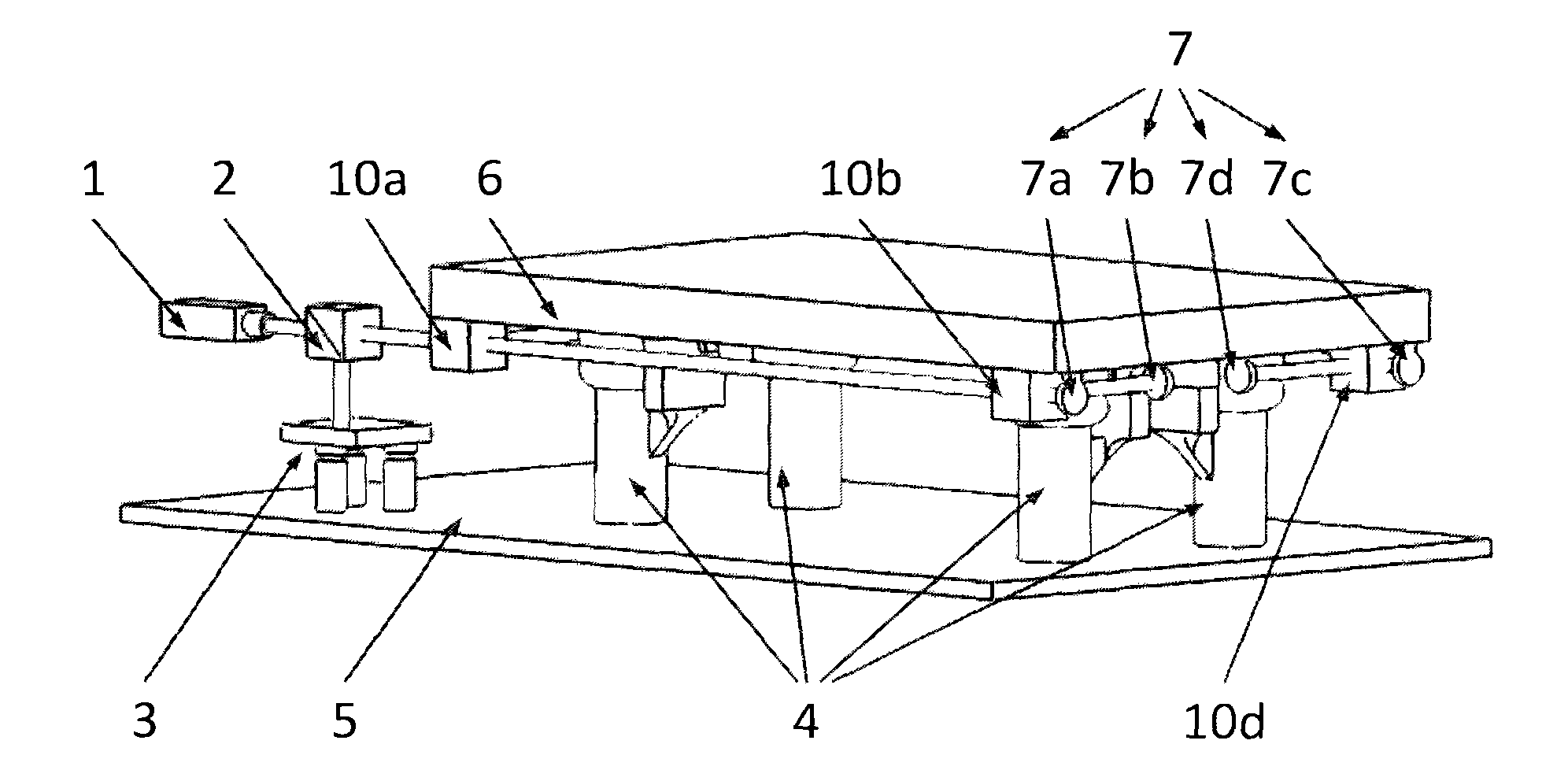 Air spring vibration isolation platform based on floatation zero position reference and laser auto-collimation measurement