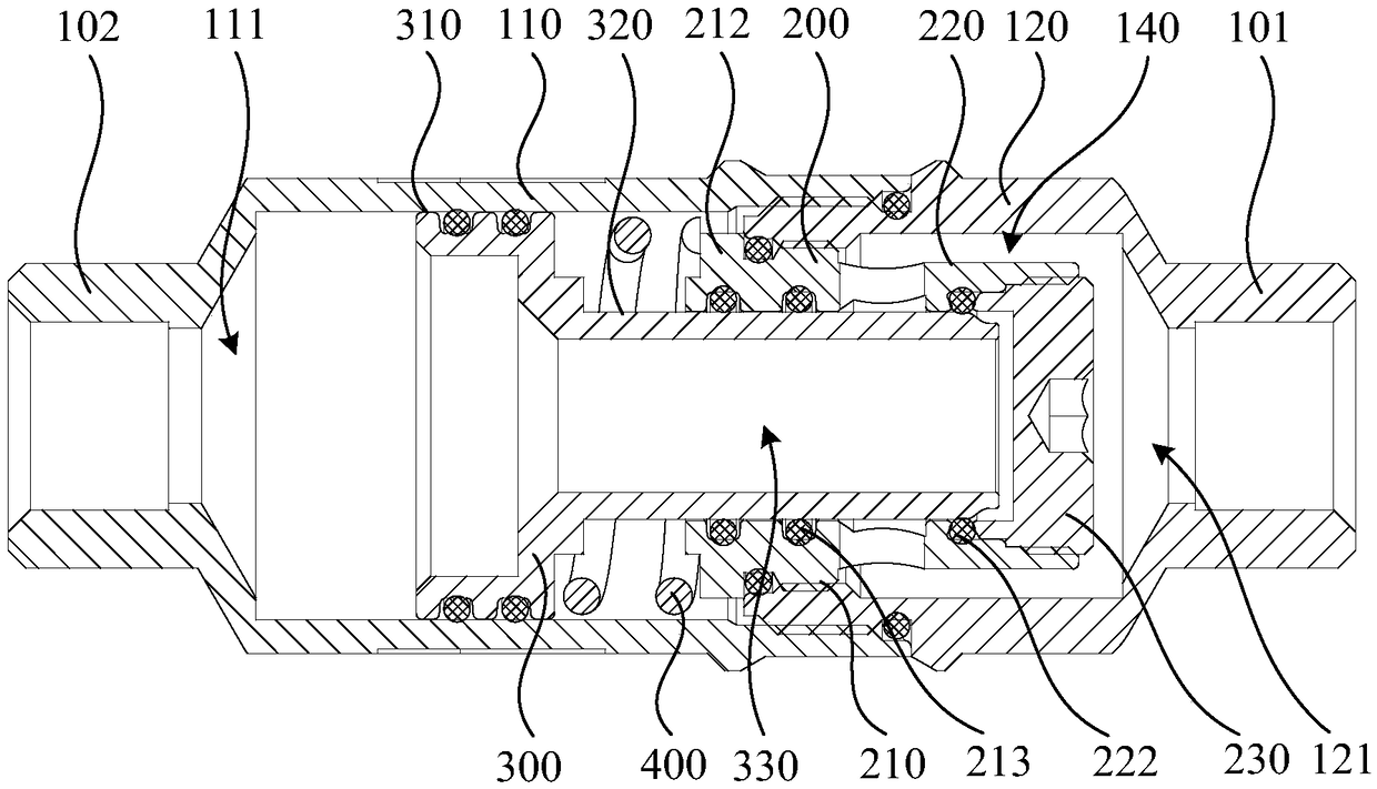 Pressure limiting valve applied to water supply pipeline