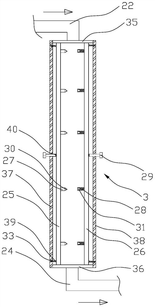 Dust removal and purification device for dust-containing waste gas