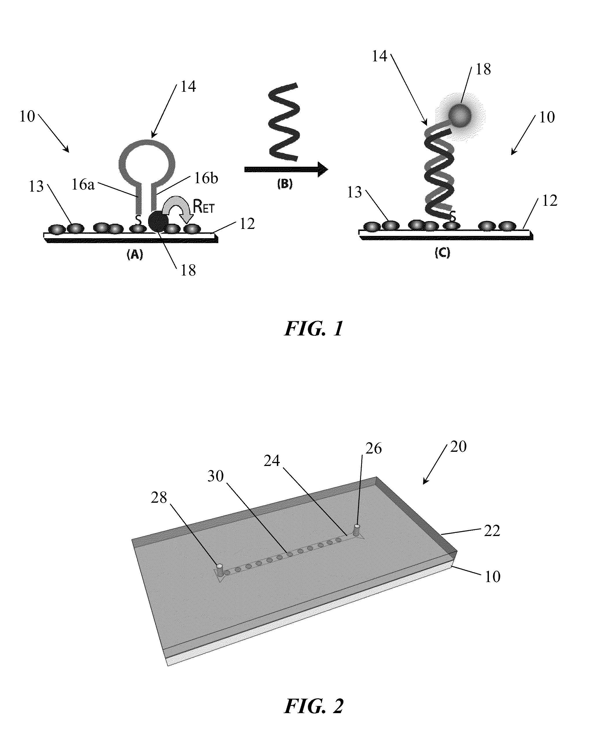 Preparation of microfluidic device on metal nanoparticle coated surface, and use thereof for nucleic acid detection