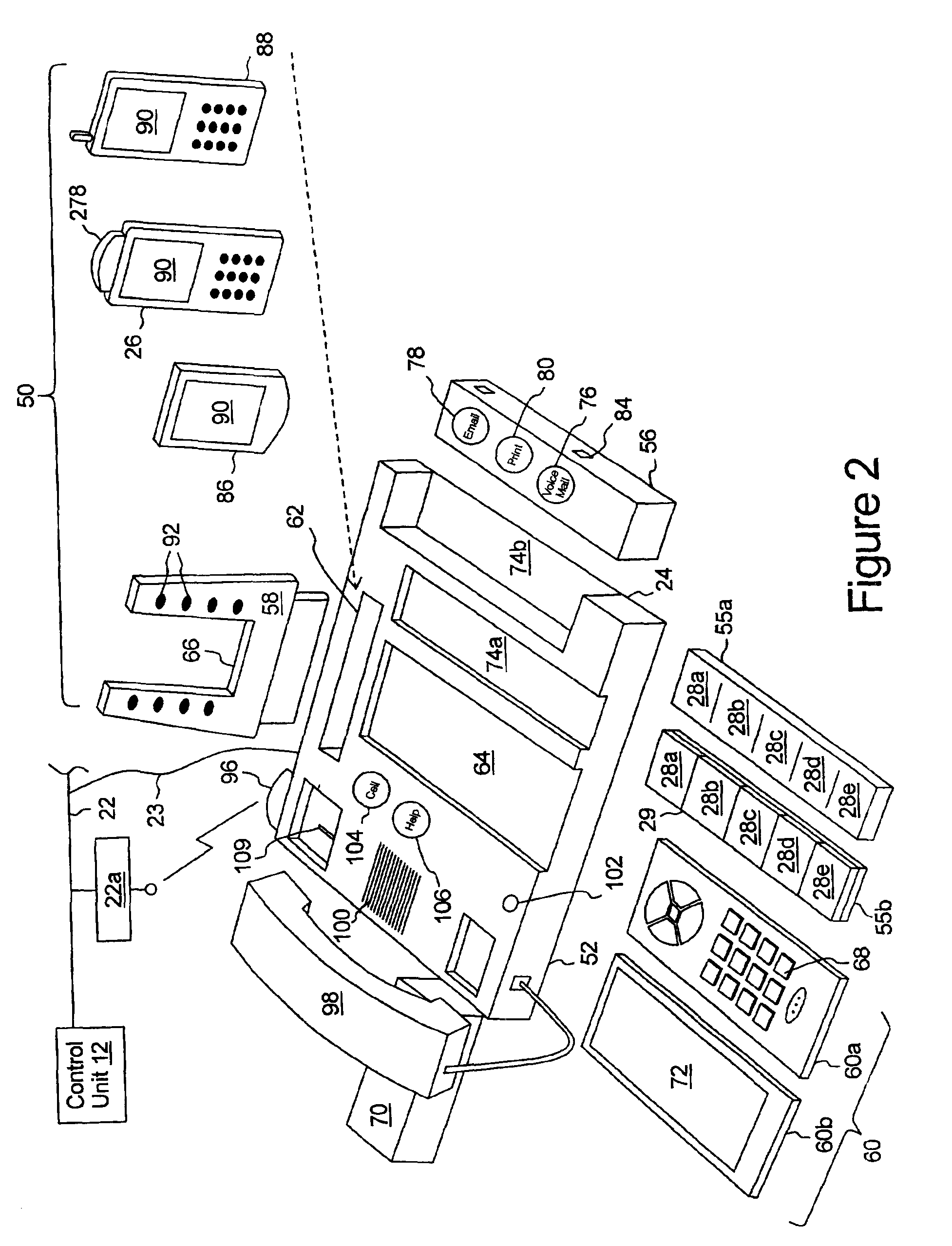 Multi-media communication system having programmable speed dial control indicia