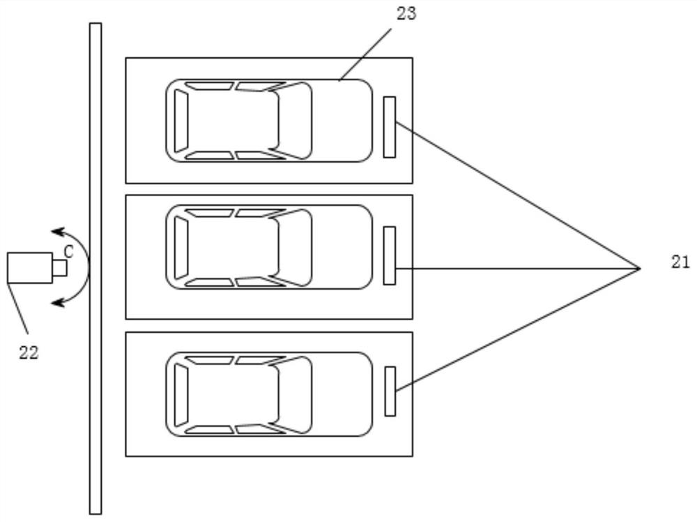 Reverse vehicle searching system for large and medium-sized underground intelligent parking lot