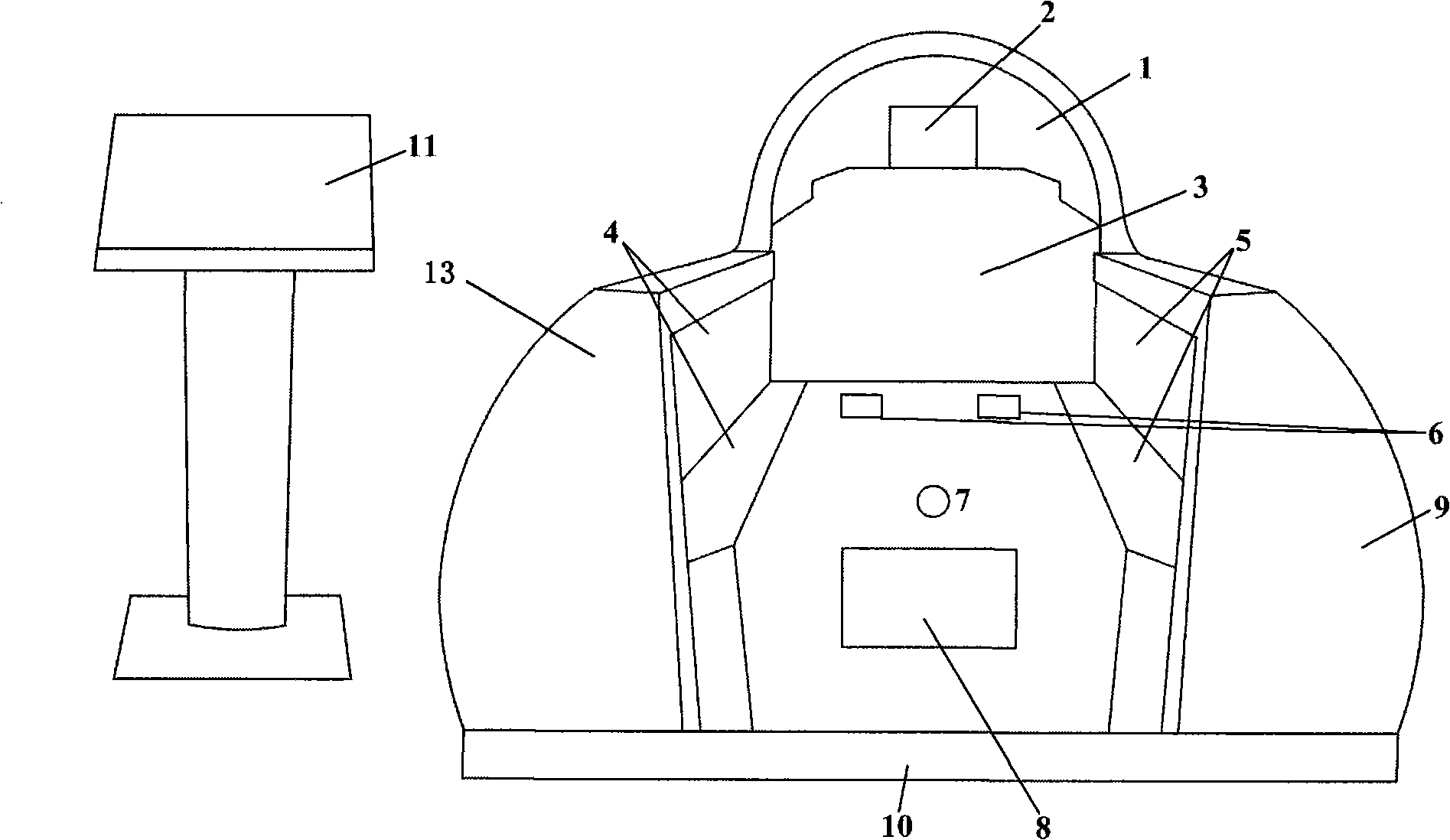 Control apparatus for airplane synthetic guarantee simulated training system