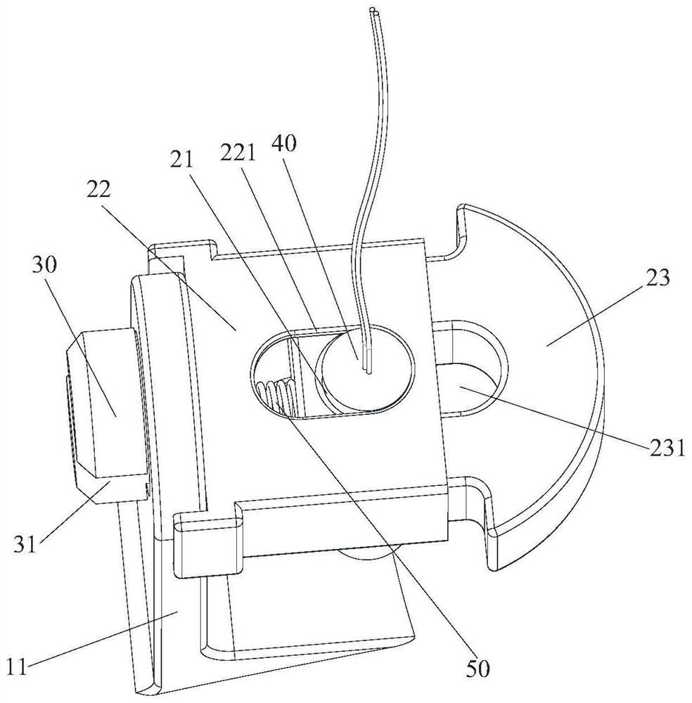 Temperature measuring device and compressor with same