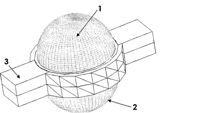 Packaging structure for miniature electric field sensor and packaging method