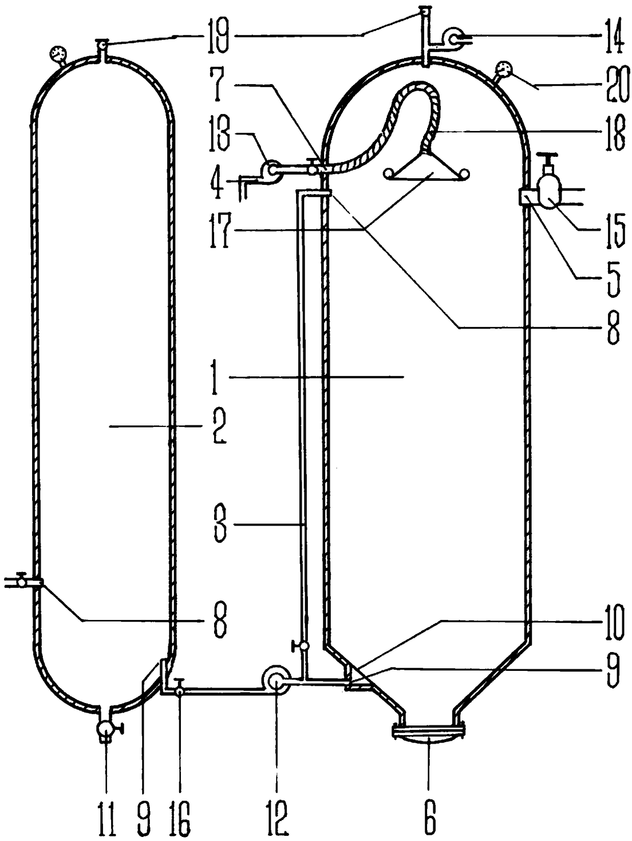 Device for separating oil-containing silt by liquid-state CO2
