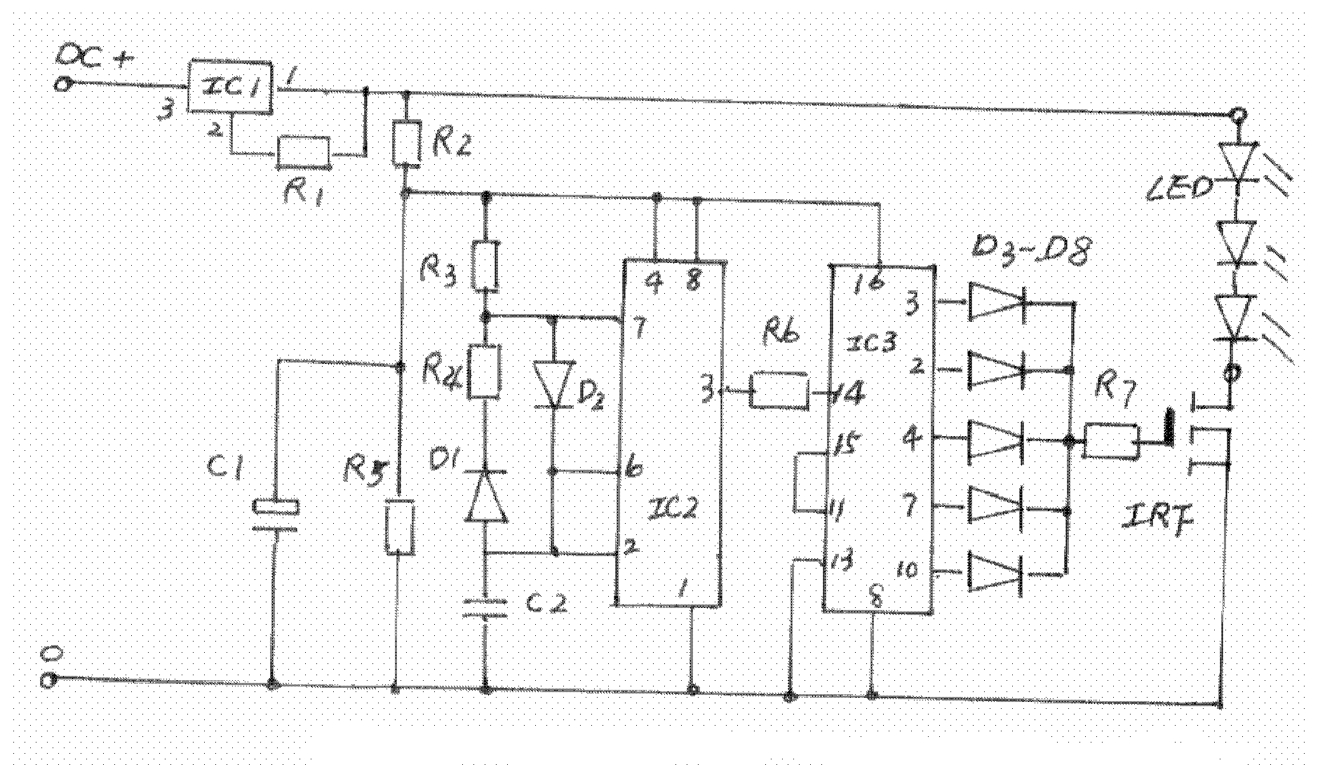 Multi-pulse overlapping triggering LED (Light Emitting Diode) energy-saving lamp