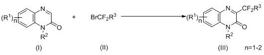 A kind of synthetic method of c-3 difluoromethyl substituted quinoxalinone derivatives