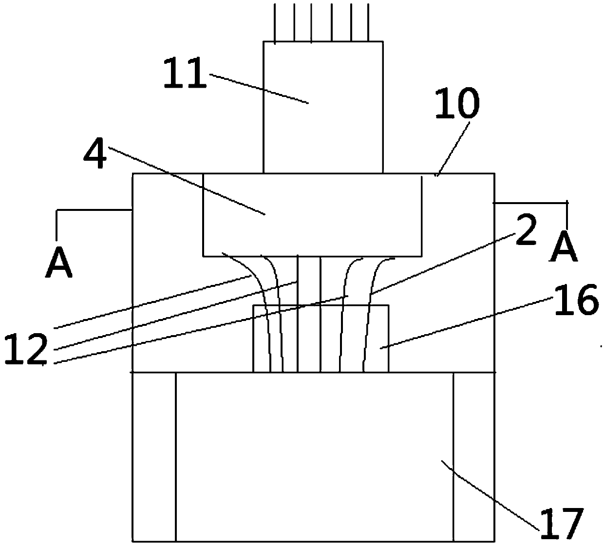 A wiring harness fixing structure for an automobile tailgate electric strut