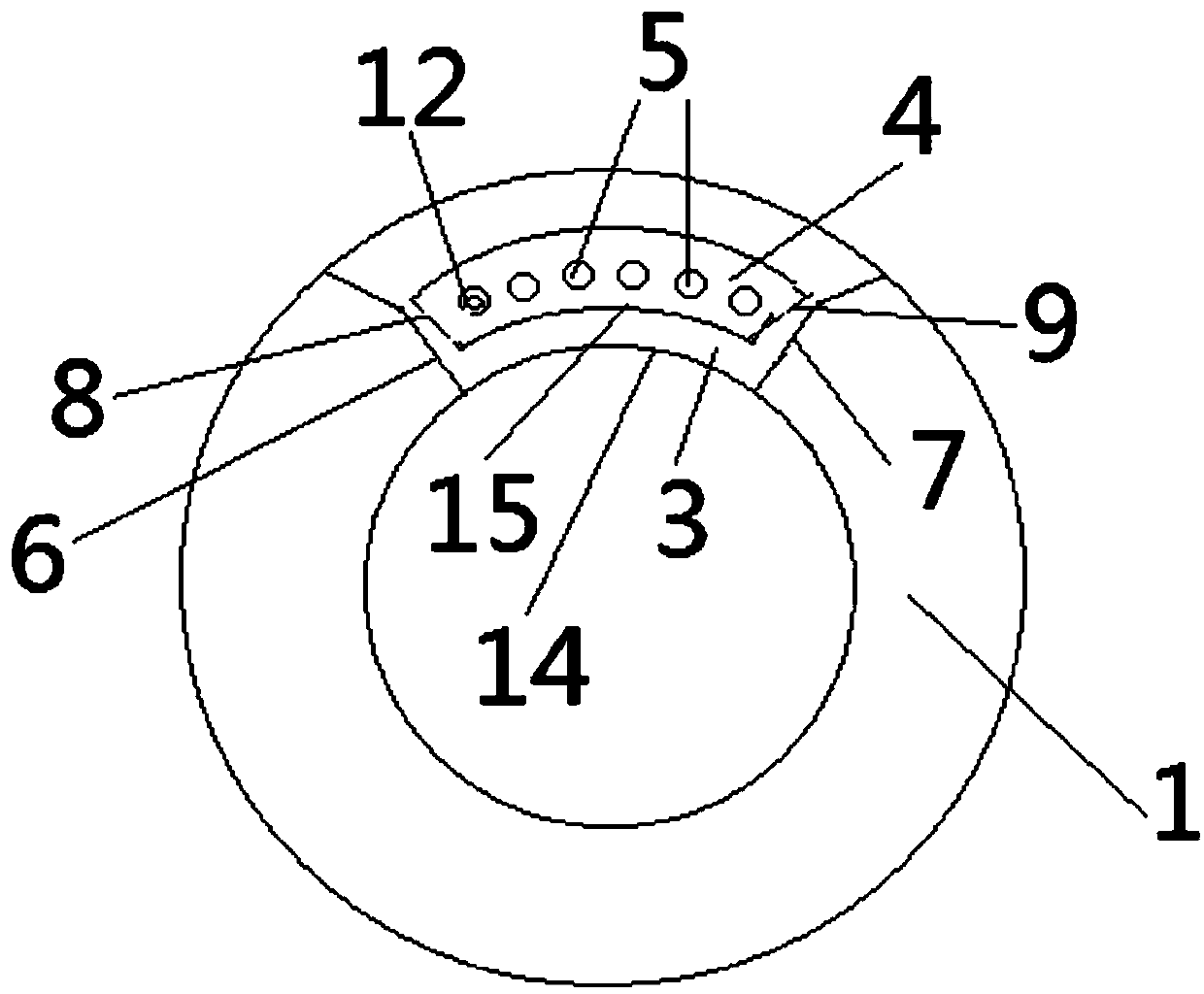 A wiring harness fixing structure for an automobile tailgate electric strut