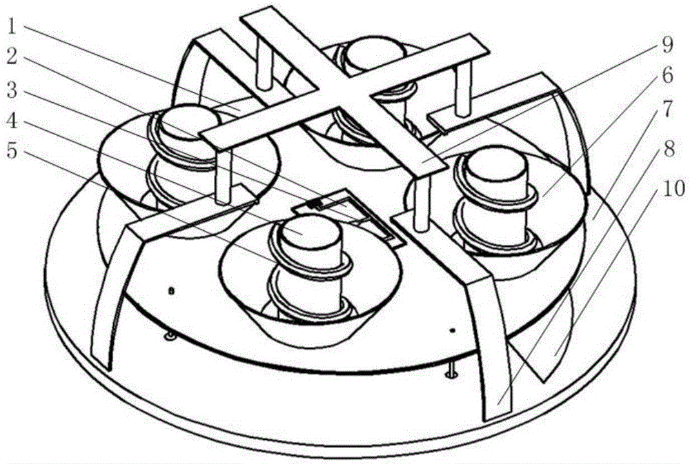 Micro dual-circular-polarization antenna based on high low frequency multiplexing