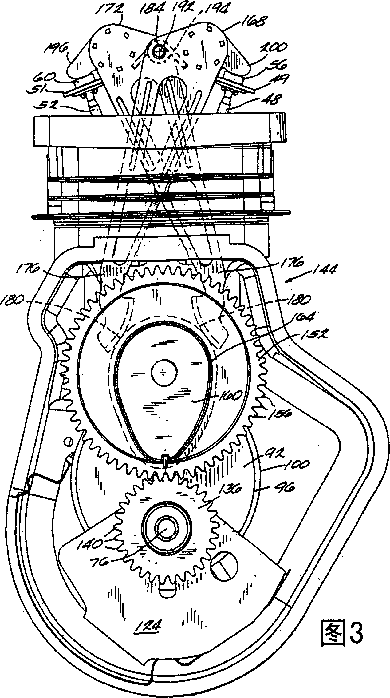 Direct lever overhead valve system