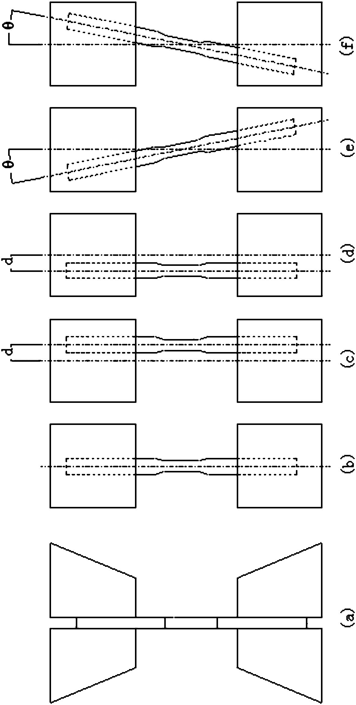 In-situ centering clamping device and method for plate specimen of tensile fatigue tester