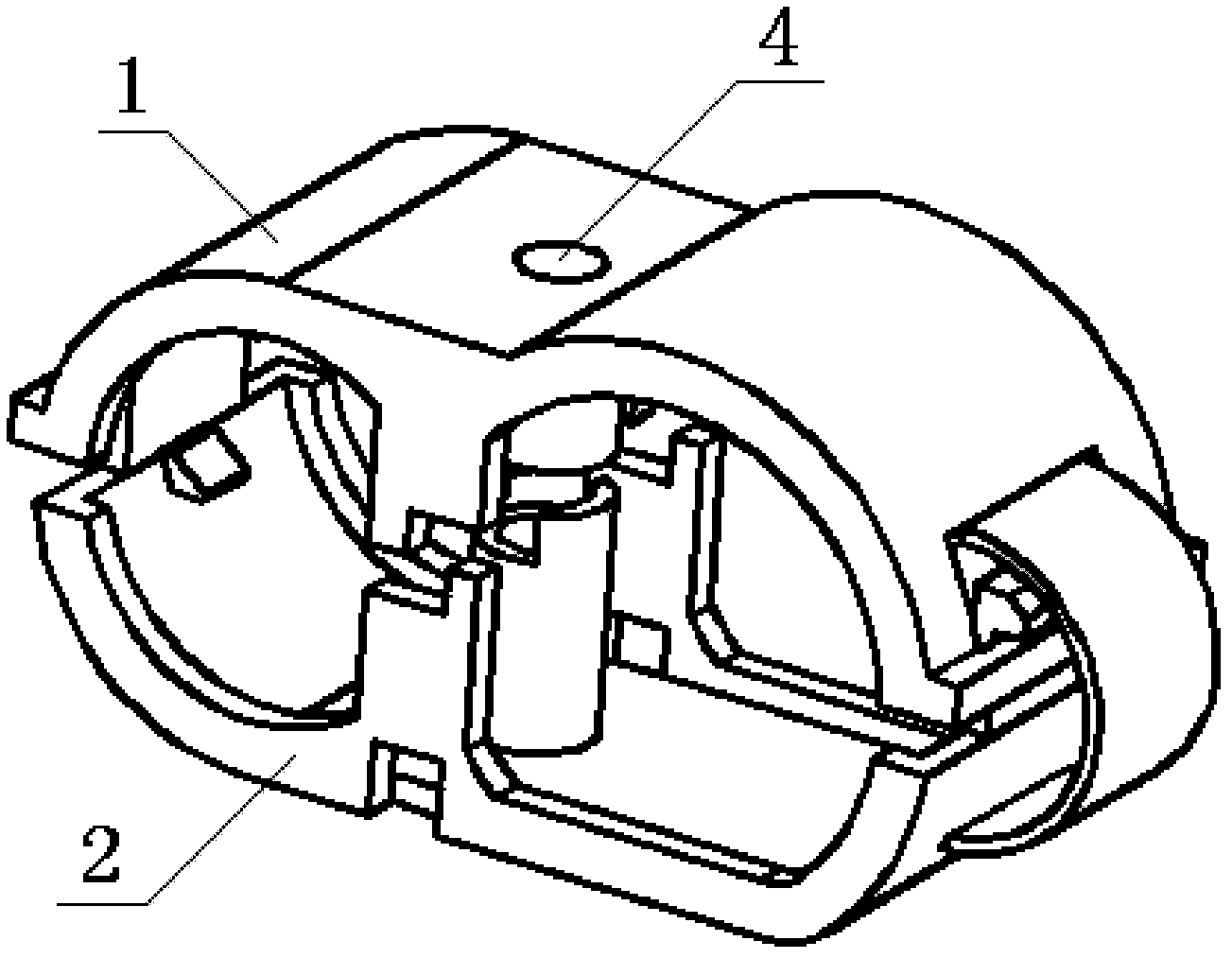 A fixed pipe clip for automobile air-conditioning pipeline