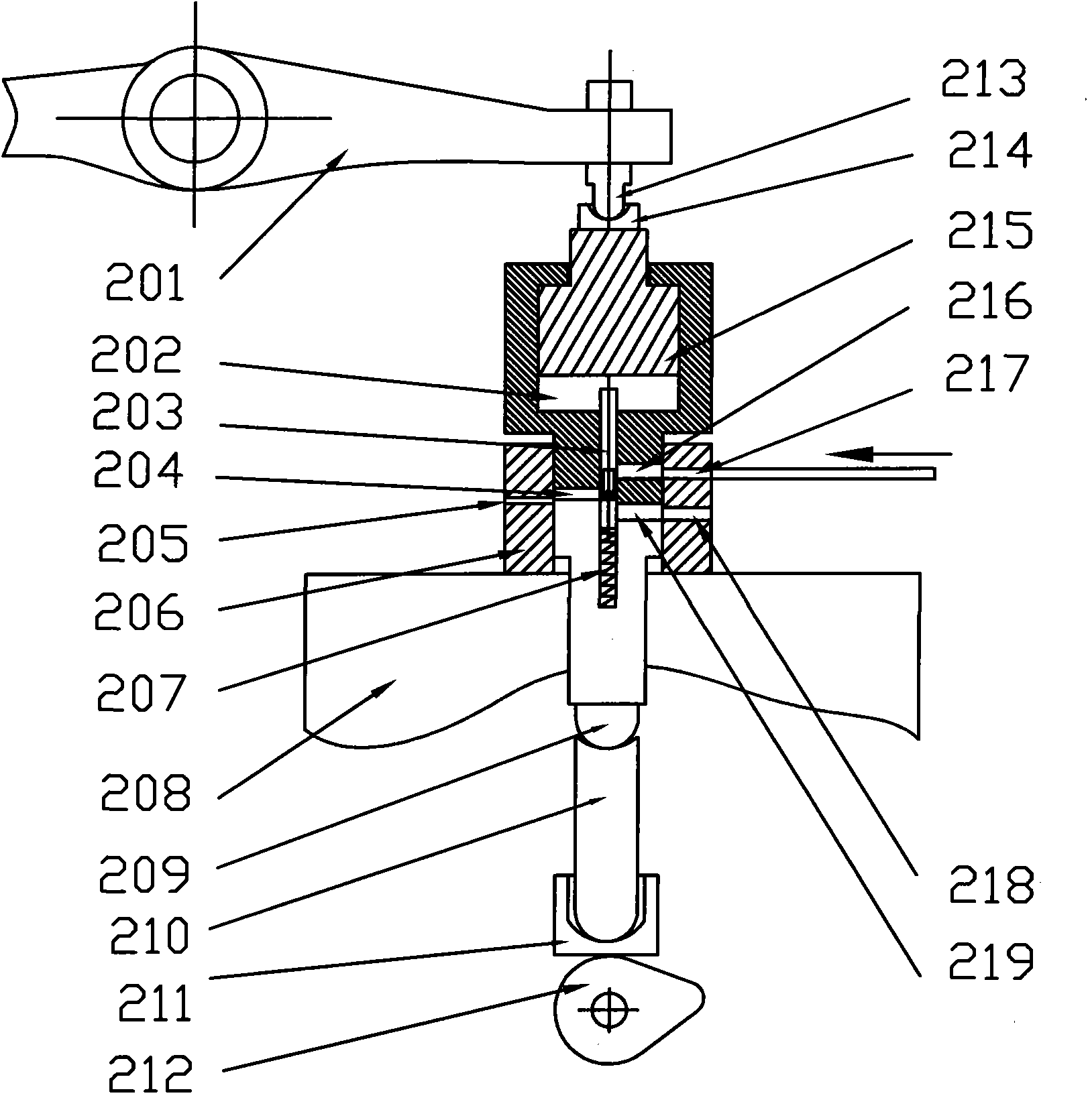 Hydraulic self-adaption air valve correct-timing variable system of diesel engine and control method thereof