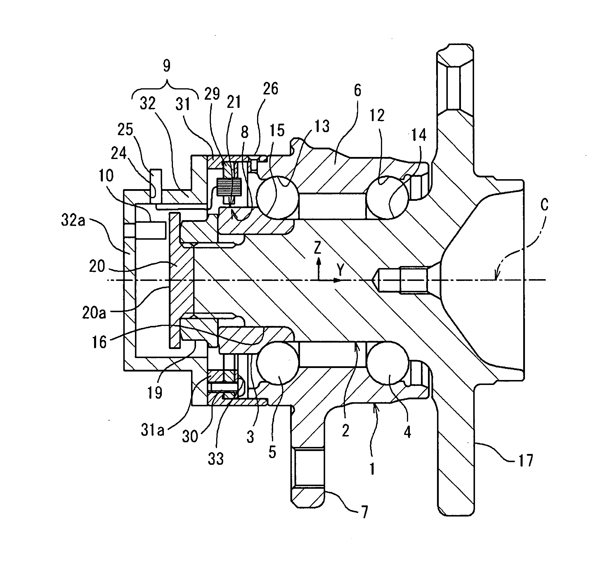 Sensor-equipped rolling bearing assembly