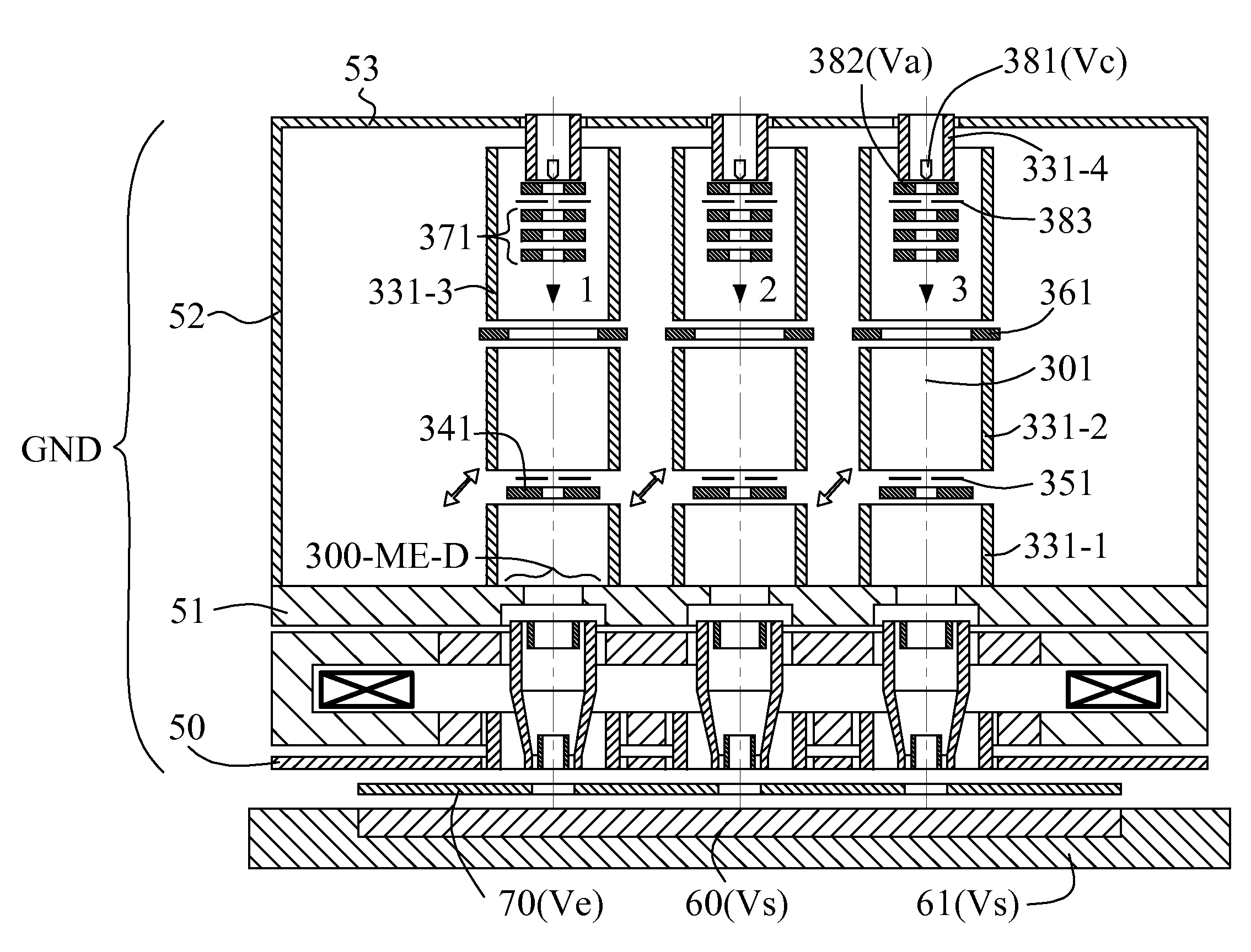 Apparatus of plural charged particle beams with multi-axis magnetic lens